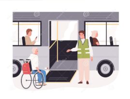 Инвалиды и автобусы Северо-Енисейского